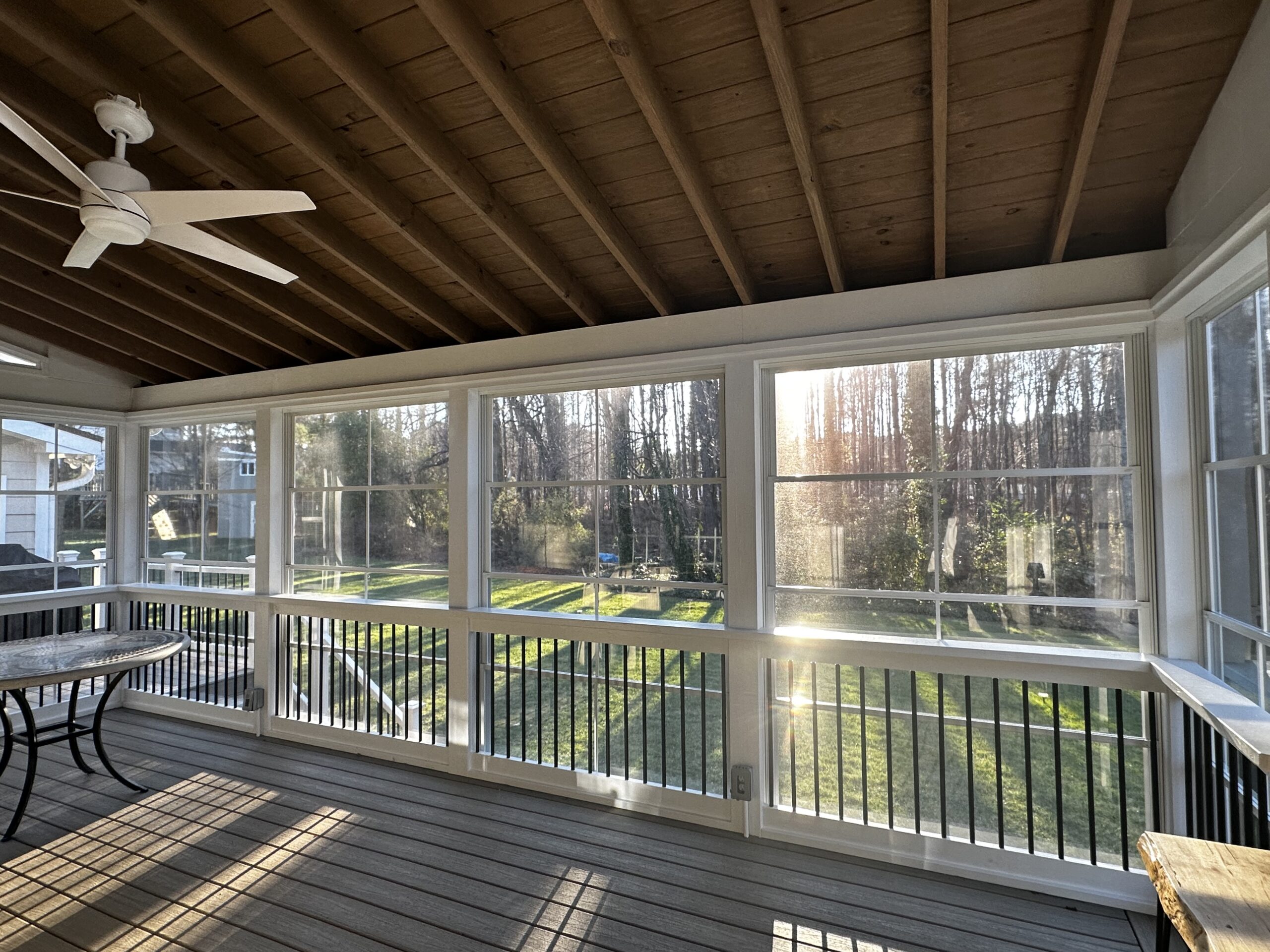 All Season Room and backyard